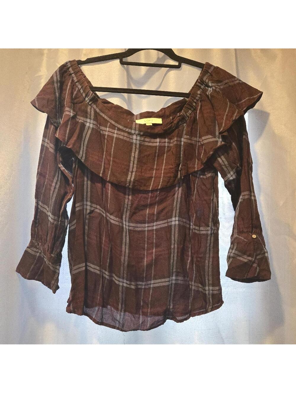 Loft Plaid Blouse